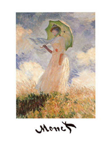 Woman With Umbrella-Claude Monet Painting